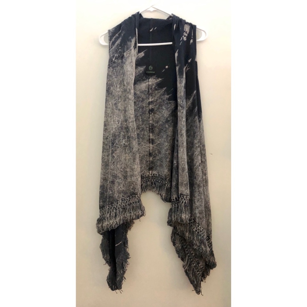 Tie-dye Sleeveless Cardigan